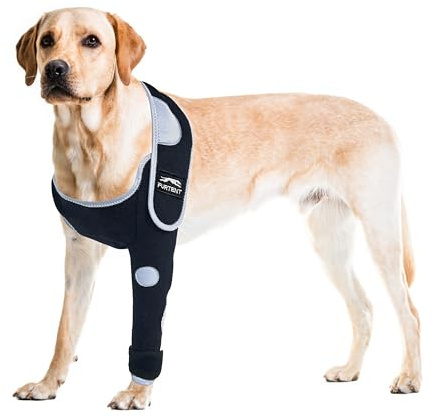 Furtent Wundschutzmanschette für Hunde, abriebfeste 4 mm dicke und waschbare Genesungshülse, chirurgischer Anzug große Hunde Schulterbandage empfohlen von Tierärzten weltweit