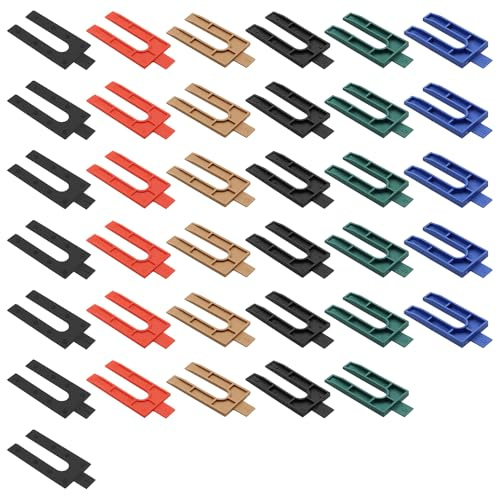 Hsthe Sea Lot de 40 entretoises en Plastique Assorties, 6 Tailles d'entretoises en Plastique (1 mm à 6 mm), faciles à Installer, idéales pour Les Lattes d'espacement, Les fenêtres Fixes et encadrées
