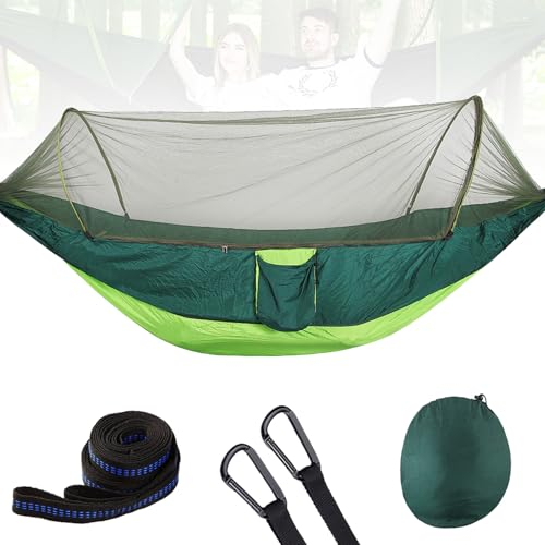 HäNgematte mit Moskitonetz, 290 * 140cm HäNgematte 2 Personen 300 Kg Load, Outdoor Hammock with Mosquito Net, Double Hammock