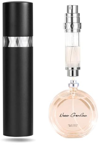 SUBORAWOS 5ML Perfume Atomiser, Travel Bottle, Refillable Spray Bottles, Fragrance Dispenser, Empty Spray Bottle for Travel (Black)