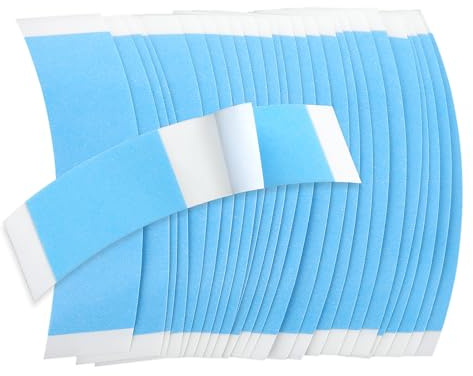 Lusofie 60 Stück Wig Glue Tape Perückenband Doppelseitiges Klebeband Großes Doppelseitiges Lace Front Ersatzband Wasserdichtes Spitzenhaarband für Haarverlängerungen Tapes Klebestreifen Extensions