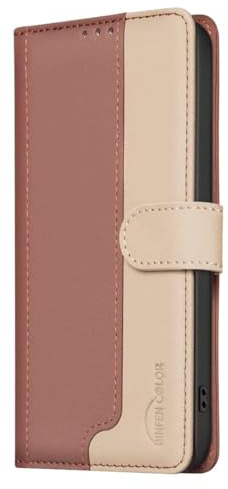 Lederhülle für Xiaomi 13T/13T Pro Hülle Leder Flip Case Tasche für Xiaomi 13T/13T Pro Wallet Handyhülle Kunstleder Book Brieftasche Schutzhülle Handytasche Kartenfach Ständer Etui braun