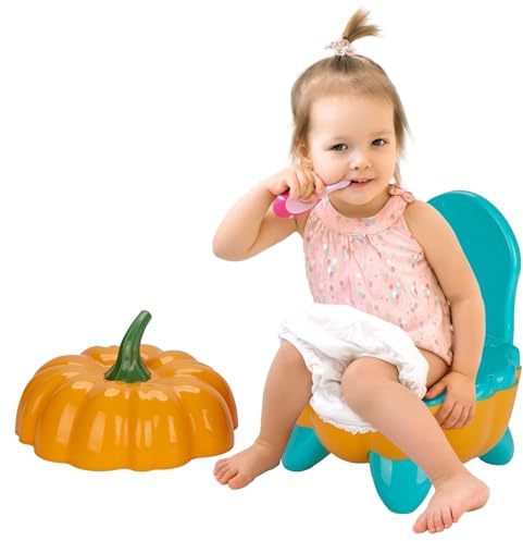 Pumpkin Shaped Training Toilet seat with Splash Guard for Baby Potty | Lightweight and Portable Training seat for Potty