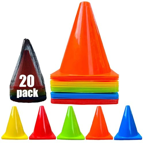 xuntuo Cones,Football Cones Marker Disc Cones Sport Cones, Football Training Equipment Agility Football Cones with Carry Bag
