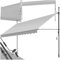 tectake® Tenda da Sole a Morsetto con Manovella, Altezza e Inclinazione Regolabile, Telo Impermeabile e Resistente ai Raggi UV, Ideale per Balcone e Terrazzo, 400x180cm - Grigio Chiaro