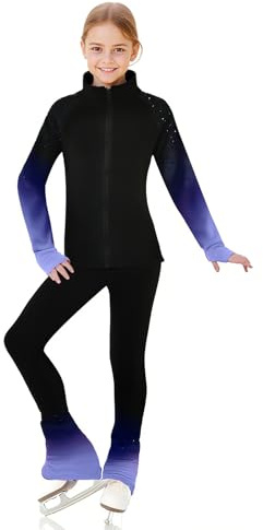 LIUHUO Eiskunstlaufjacke und Hose, Trainingskleidung, Skating-Oberteil, Mädchen, rosa Set