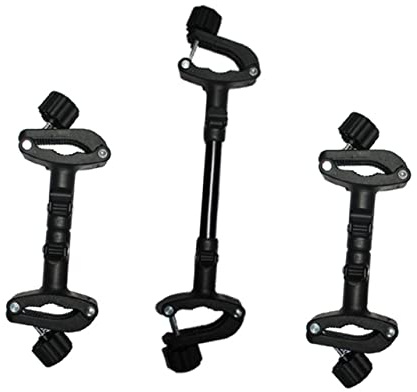 JUMPLAWN Conector de Hierro en de Negro Cochecito para Piezas para 3 Doble Uso Material al y Plástico, Conecta Soporte Prolongado Cochecitos para Ñiño Aire Libre