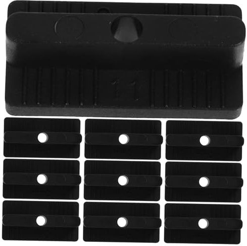 Operitacx 200 pièces Clips de Fixation Cachés pour Lames Composite Accessoires Plastique Aux Intempéries pour Terrasse Extérieure Kit Fixations Solives