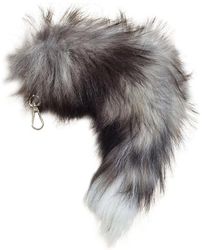 NIDONE Fox Tail 15, 75 -Zoll Tier Schwanz zotteligen Kunstfell Realistischer Fox Keychain Dekorative Therian für Handtaschen -Rucksack Cosplay, Style4, Keychain