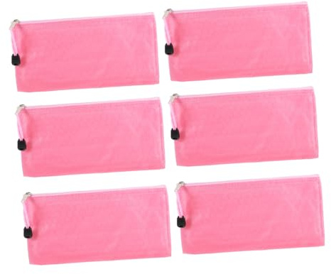 Veemoon 6 Stück-Pack Oxford Stoff Periodenbeutel für Damenbinden Tragbar und Praktisch mit Rosa Farbe zur Hygienischen Aufbewahrung Unterwegs