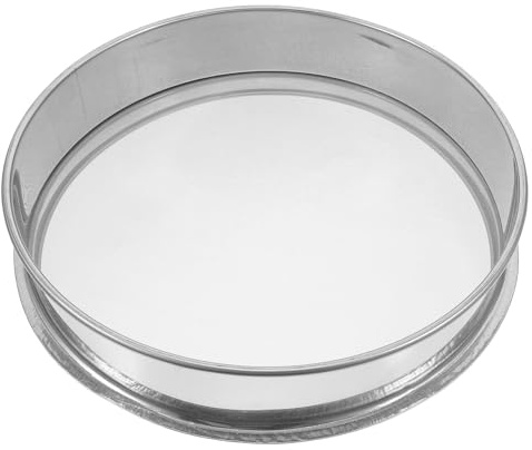 Redondo Cedazo 20cm Metálico Acero de Inoxidable para Esmalte | Malla Fina, Color Plata, Uso Artesanal E Industrial, Procesamiento de Arcilla y Glaseado Líquido