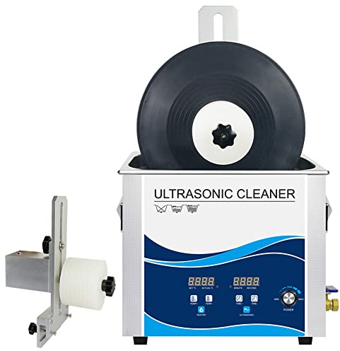 Ultraschall-Schallplattenreiniger mit einstellbarer Leistung, Heizsystem für Tiefenreinigung und Entgasungsfunktion für Vinyl-Schallplatten