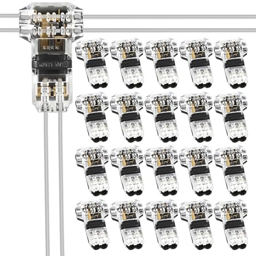 20PCS T Tap Wire Connectors, 12V, 2 Pin 3 Way Wire Connectors