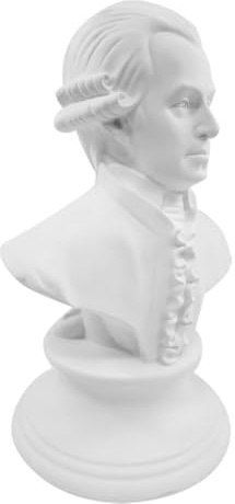 HOMOBABE Figura Escultórica de Mozart en Busto de Resina Sintética 15 CM, Adecuado para Decoración en Oficina, Estudio y Fotografía