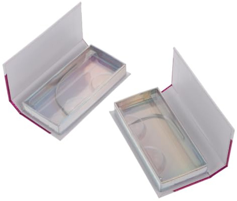 Alipis 2 Piezas Caja de Pestañas Postizas, Estuche para Guardar Pestañas de Papel, Púrpura, Gran Capacidad, Evita Aplasten o Dañen y Mantiene el Orden