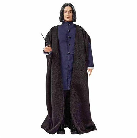 HARRY POTTER poupée articulée Severus Rogue avec Un Costume en Tissu et sa Baguette Magique, à Collectionner, Jouet Enfant, GNR35