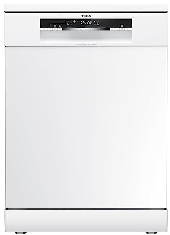 TEKA Lavavajillas Libre Instalación 60 cm, 14 Cubiertos, 7 Programas de Lavado, Auto-door Opening, Display LED, DFS 46750 Blanco