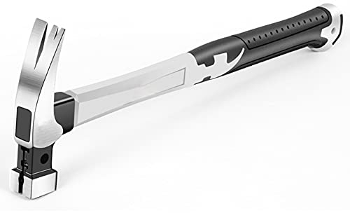 Nimomo Claw Hammer 13oz, Heavy Duty Steel Woodworking Striking Tools Magnetic Automatic Nail Suction for Home Industry Carpentry Emergency