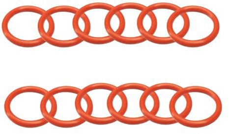 MACHSWON 30 Pcs Silicone O-Rings Gasket Rings Seal Grommets Gasket 28mm OD 25mm ID 1.5mm Width Silicone Washer Round Sealing Ring Red