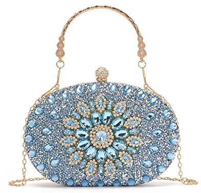LHHMZ Pochette da sera da donna con strass Borsa tote con diamanti scintillanti per la festa di nozze