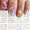 Kireida® 12 Hojas de Pegatinas de Flores para Uñas - Tulipán, Orquídeas, Diseños de Texto para Decoración y Accesorios (Color Blanco)