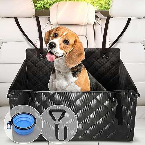 PETPROVED Hunde Autositz Hundesitz Auto Rückbank Wasserdicht Autositz Hund Hundeautositz Hundesitz Mittlere Hundekorb Auto Hunde Hundeautositz für Mittlere Hunde Hund Auto Sitz