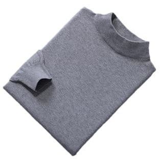 Suéter De Lana para Hombre Jersey De Otoño Invierno Medio Cuello Alto Suéter De Cachemira Suave Y Cálido Suéteres De Punto Medium gray9 L