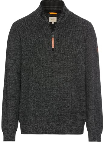 camel active Herren Pullover aus einem Baumwollmix Asphalt, Menswear-L