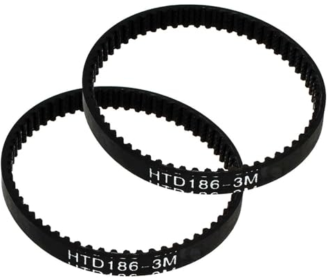 JINFOLI 2PCS Zahnriemenantrieb HTD186-3M, for Karcher, for FC3 FC5 Hartbodenreiniger X.605-500 Riemenersatzteile for Karcher FC3 Zahnriemen