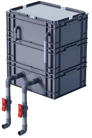 Filtri Per Acquari, Box Filtro Per Acquario, Kit Di Filtri Di Grandi Dimensioni Per Acquari, Laghetti, Vasche Per Pesci, 2/3 Livelli Box Filtro Esterno A Ciclo D'acqua ( Size : 15.75x11.81x19.69in/40x