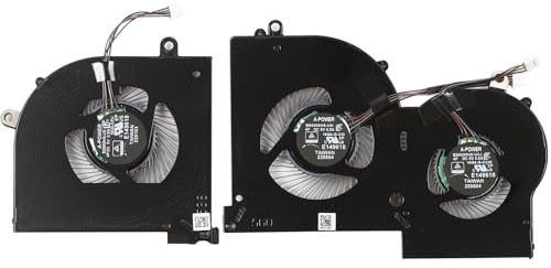 CPU+GPU Cooling Fan for MSI GS65 GS65VR Stealth MS-16Q4 MS-16Q5 P65 Creator | WS65, P/N: BS5005HS-U3I BS5005HS-U3J 16Q4-G-CW 16Q4-G-CCW, 5V 0.5A, Low noise, Stable operation