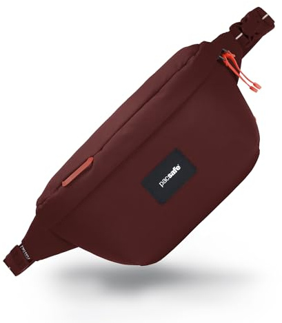 Pacsafe Unisex Go Anti-Theft Sling-pack, Granatröd, En storlek