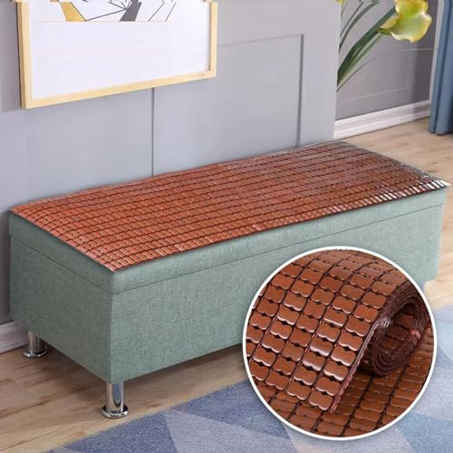 Kühlende Faltmatratze aus Bambus, glatt und langlebig, Mahjong-Matte, 40 x 40 cm/70 x 90 cm/100 x 190 cm/180 x 200 cm, für Einzelbett, Doppelbett, Sofa, Bodenstuhl, L x B 135 x 200 cm