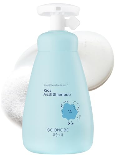 GOONGBE Kids Fresh Shampoo – Oily Scalp Deep Cleanse for Active Kids – Micellar Purifying with Moringa Extract – Silicone-Free Low pH, Allergen-Free, Korean K-Beauty Scalp Care, 10.1oz