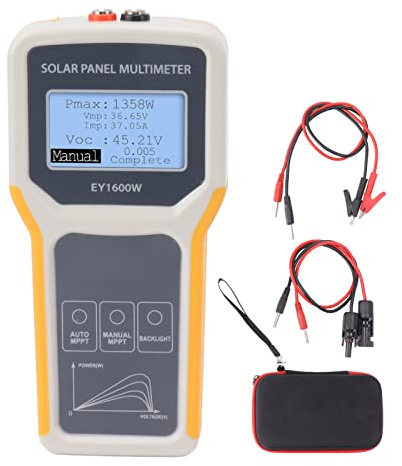 Grcfumo Photovoltaik Panel Multimeter, Klares Solarpanel Testgerät, Mppt Tester Solar Photovoltaik Panel Für Auto, Boot, Solarenergie