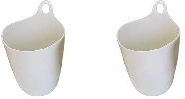 YIZITU Grand pot à crayons à suspendre pour pinceaux de peinture, outils de maquillage, fournitures de bureau pour femmes et filles, porte-stylo pour bureau, blanc unique