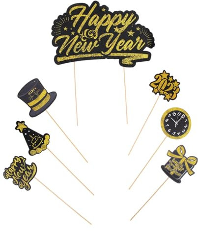 Alipis 1 Set 2023 Kucheneinsätze Cupcake Tablett Dessertbecher Kuchenträger Dekorationen 2023 Neujahrsparty Tortenständer Essbare Topper Eisbecher Kuchenaufsatz Lebensmittel