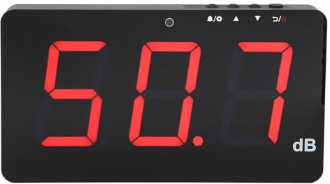 Wandmontiertes Dezibelmessgerät, 30–130 DB, Dezibelmessgerät, Schallpegelmesser, Digitales Geräuschmessgerät für Zuhause, Schule, Büro, 9,6 Zoll Großer LCD-Bildschirm