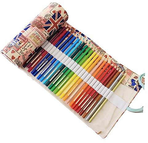 DIYEAH Bleistift-Organizer Aus Canvas Roll-bleistifthalter-Tasche Tragbar Für Künstlerbedarf