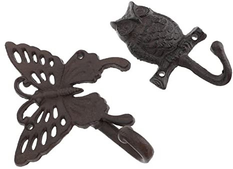 TINEASUR 2 Stk Amerikanischer Haken aus Gusseisen einzelner Wandhaken Aufhänger Strumpfhalter für den Kaminsims Zaun tiermotive dekoration schlafzimmer Tiere formen Haken Retro-Haken