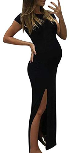 Robe De Grossesse Femme Dress Soirée Hiver Noir Vetement Allaitement Maternité pour Enceinte Soiree Longue Mariage Ceremonie Ete Nouvel an Manche Robes