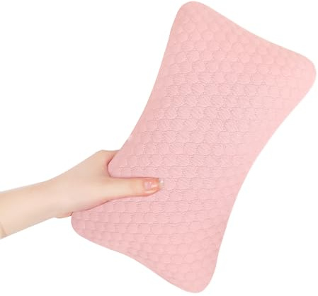 Blublu Park minikudde för att sova, 30 x 18 cm liten bröstkudde för småbarn, nacke, handled, ländryggen och knän, husdjurskudde (rosa – 1 styck)
