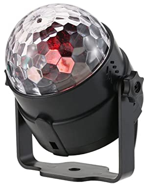 JOJIDE Luci Discoteca, 3W RGB LED. Crystal Magic Ball. DJ. Discro Ball Lumiere Sound Attivato Stage Lighting Effect Music Christmas Party Holiday