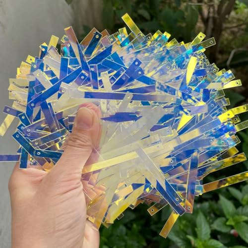 CIVIOOH Paillettes rettangolari in Pet da 5 x 75 mm per Nappe, Abiti, Paillettes Decorative rettangolari a 1 Foro per Matrimoni, 50 g