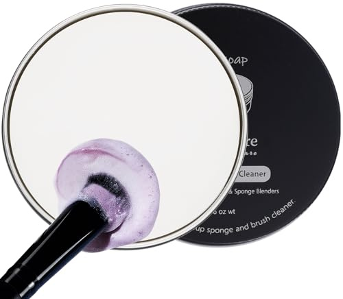 DUcare Make-up-Pinsel-Reiniger, solide Seifenreiniger, leicht zu reinigende Pinsel und Make-up-Schwämme (Weiß) | Sicher für Borsten, Make-up-Pinsel, Reiniger, Shampoo, Seife, fester Pinsel (nur Seife)