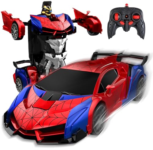 TEWWCEO Voiture Télécommandée Transform Spider,2 en 1 Transformable Radiocommande RC Robots,Transformateur de Voiture Télécommandée,Enfants 3 4 5 6 7 8 9 10 11 12 13 14 Ans,Jeux Intérieur Extérieur