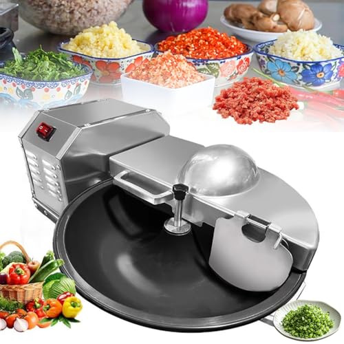 250W Commercial Electric Meat Grinder & Vegetable Cutter, 5L Capacity with 420 Stainless Steel Blades, 30RPM Desktop Shredder for Fruit, Vegetable, and Food Granule Chopping