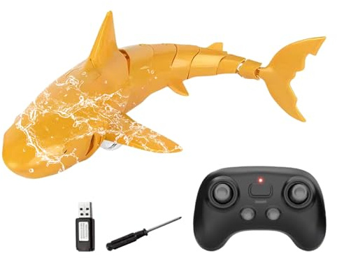 Juguetes De Tiburón | Divertido E Interactivo Impermeable,Juguetes De Tiburón A Control Remoto para Niños,para Niños, Niñas, Chixcos, Chicxas, Cumpleaños, Navidad, Playa, Piscina, Uso Exterior E