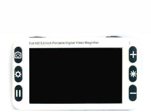 Elektronische Handlupe, 2-fach und 48-facher Zoom, digitaler Video-Lesegerät mit 26 Farbmodi, LCD-Bildschirm, AV/HDMI-Ausgang für Sehschwäche