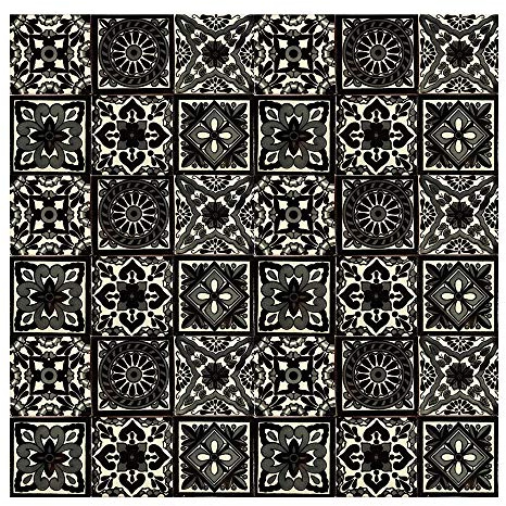 Cerames Mexikanische Keramische Fliesen Ferran - 30 dekorative mexikanische mosaik fliesen für Badezimmer, Küche, Dusche, Treppen, Küchenrückwand | Keramikmosaikfliesen 10,5x10,5 cm